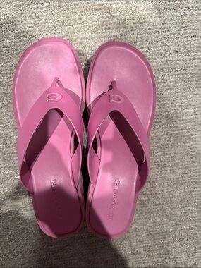 Coach Pink Platform Flip Flops